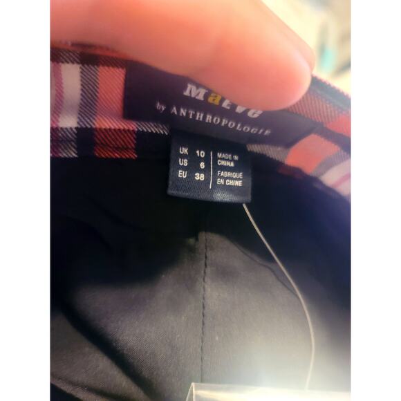 NWT Anthropologie Maeve Embellished Plaid Skirt - Size 6 - Picture 6 of 7